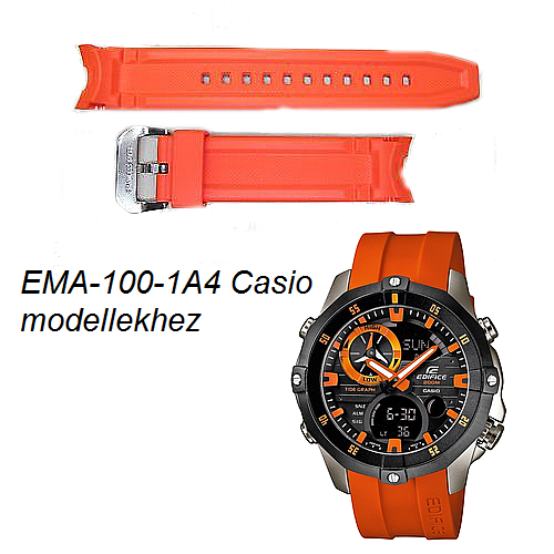 EMA-100-1A4 Casio narancssárga műanyag szíj