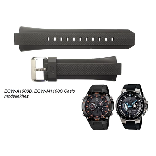 EQW-M1100C EQW-A1000B Casio fekete műanyag szíj