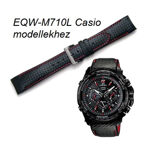 EQW-M710L Casio fekete bőrszíj