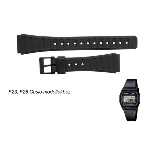 F-23 F-28 Casio fekete műanyag szíj