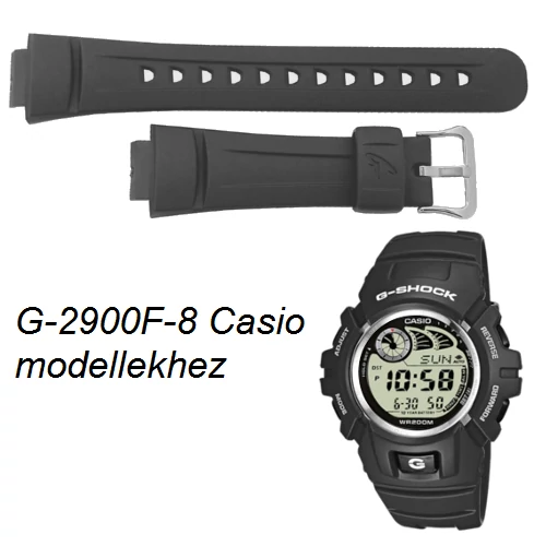 G-2900F-8 Casio szürke műanyag szíj