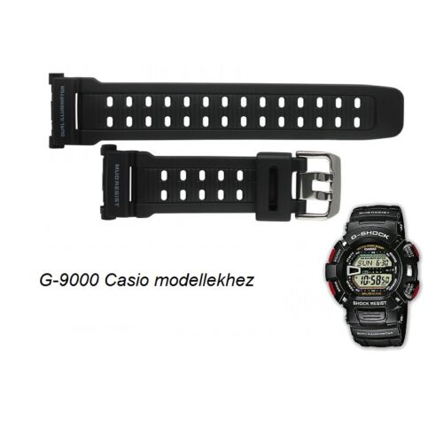 G-9000-1 Casio fekete műanyag szíj