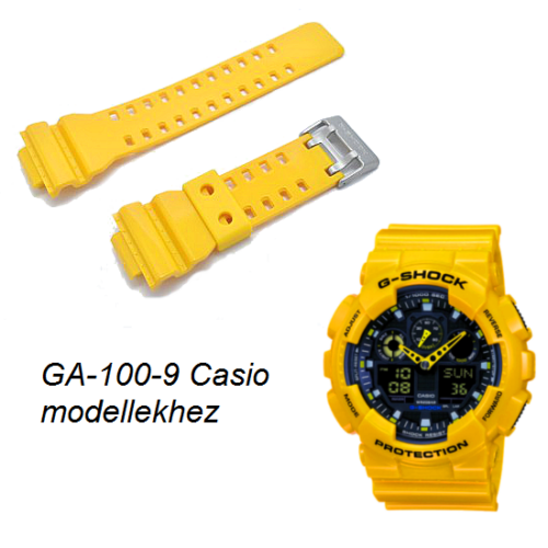 GA-100-9A Casio sárga műanyag szíj