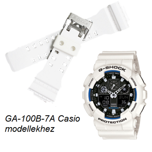 GA-100B-7A Casio fehér műanyag szíj