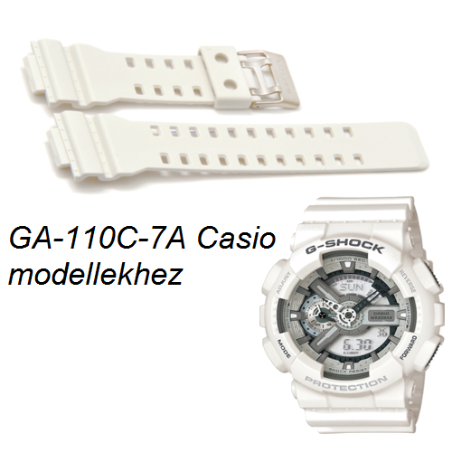 GA-110C-7A Casio fehér műanyag szíj