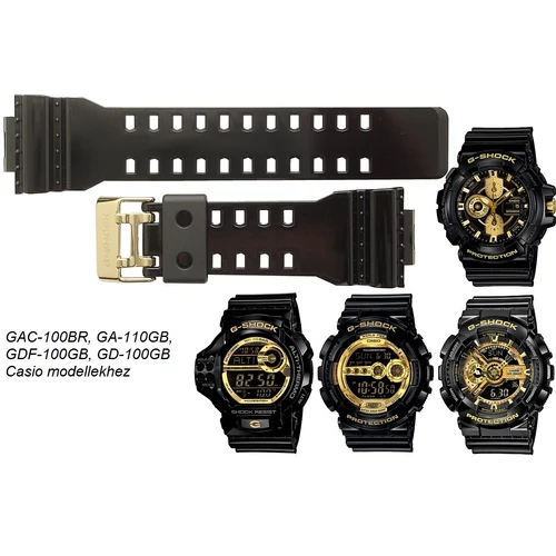 GA-110GB GAC-100BR GDF-100GB GD-100GB Casio fekete műanyag szíj