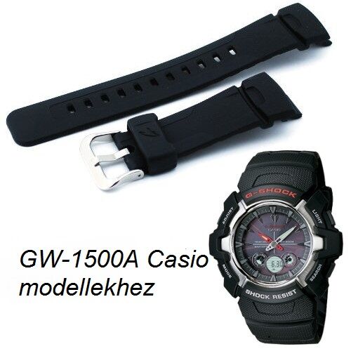 GW-1500A Casio fekete műanyag szíj