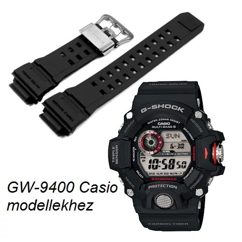 GW-9400 Casio fekete műanyag szíj