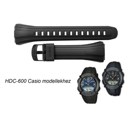 HDC-600 Casio fekete műanyag szíj