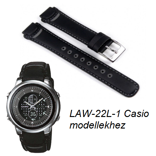 LAW-22L-1A Casio fekete bőrszíj