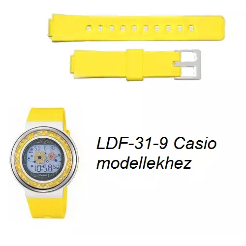 LDF-31-9 Casio sárga műanyag szíj