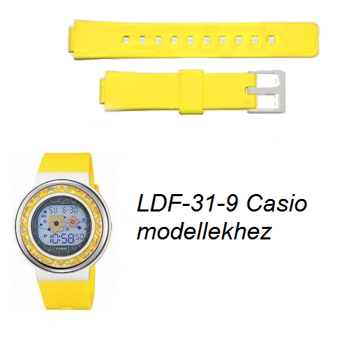 LDF-31-9 Casio sárga műanyag szíj