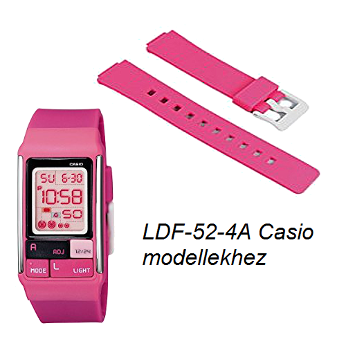 LDF-52-4 Casio rózsaszín műanyag szíj