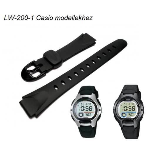 LW-200-1 Casio fekete műanyag szíj