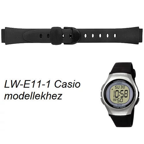 LW-E11-1 Casio fekete műanyag szíj