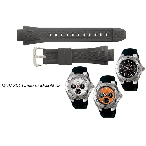 MDV-301 Casio fekete műanyag szíj