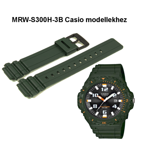 MRW-S300H-3B Casio zöld műanyag szíj