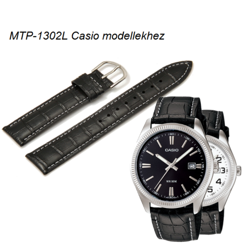 MTP-1302L Casio fekete bőrszíj