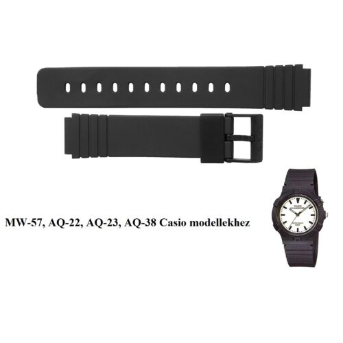 MW-57, AQ-22, AQ-23, AQ-38 Casio fekete műanyag szíj