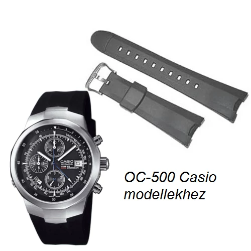 OC-500 Casio fekete műanyag szíj