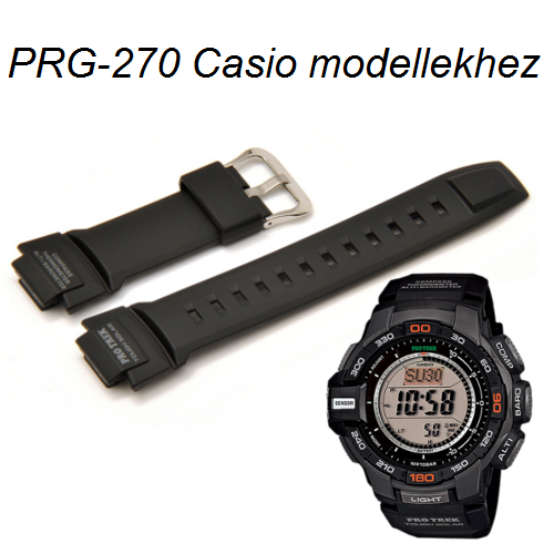 PRG-270 Casio fekete műanyag szíj
