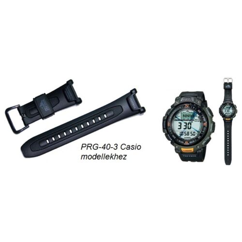 PRG-40-3 PRG-240-1 PRG-240 1B Casio fekete műanyag szíj