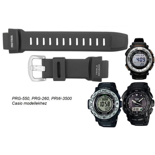 PRG-550 PRG-260 PRW-3500 Casio fekete műanyag szíj
