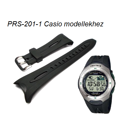 PRS-201-1 Casio fekete műanyag szíj