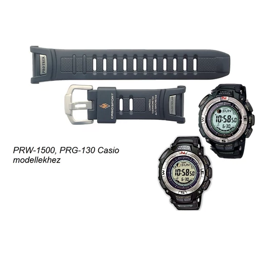 PRW-1500 PRG-130 Casio fekete műanyag szíj
