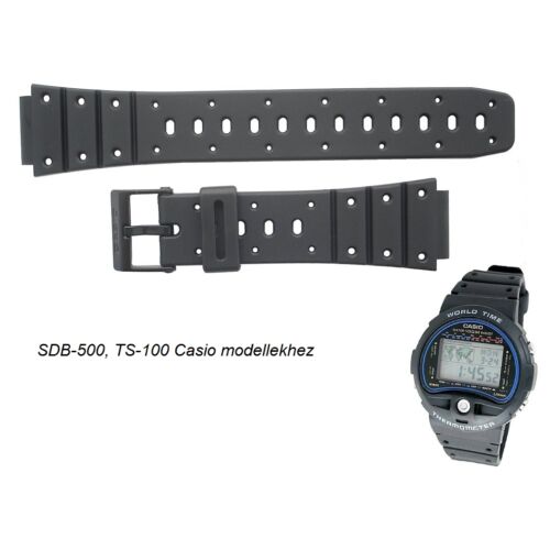SDB-500 TS-100 TS-200 TRI-10 Casio fekete műanyag szíj