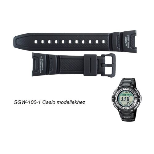 SGW-100-1 Casio fekete műanyag szíj
