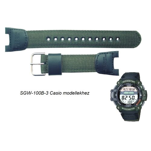 SGW-100B-3 Casio zöld szövet szíj