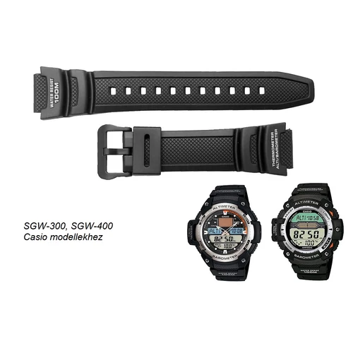 SGW-300  SGW-400 Casio fekete műanyag szíj