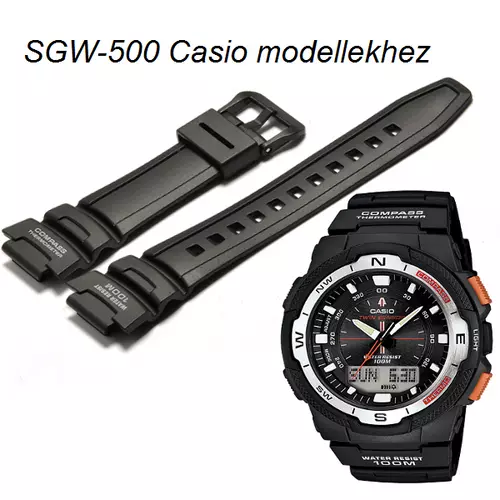 SGW-500 Casio fekete műanyag szíj