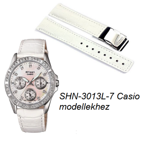 SHN-3013L-7 Casio fehér bőrszíj