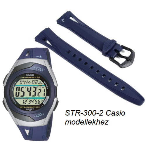 STR-300C-2 Casio kék műanyag szíj