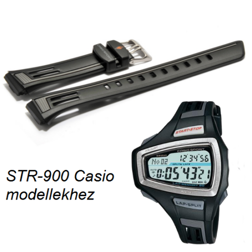 STR-900 Casio fekete műanyag szíj
