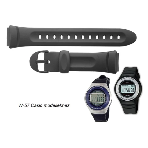W-57 Casio fekete műanyag szíj