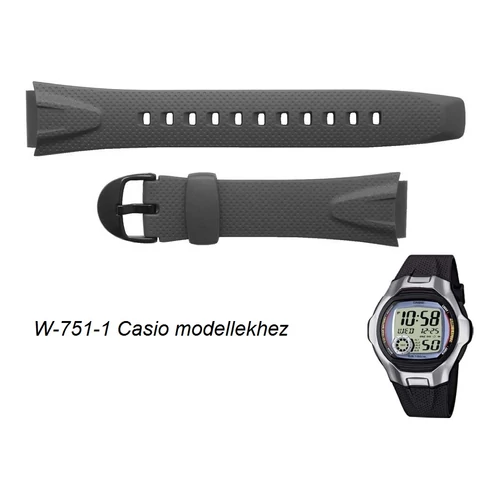 W-751-1 Casio fekete műanyag szíj