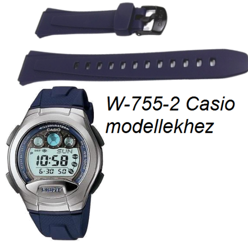 W-755-2 Casio kék műanyag szíj