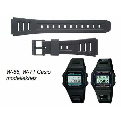 W-86 W-71 Casio fekete műanyag szíj