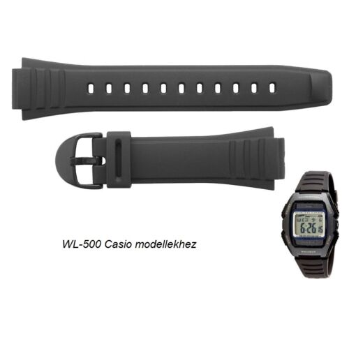WL-500 Casio fekete műanyag szíj