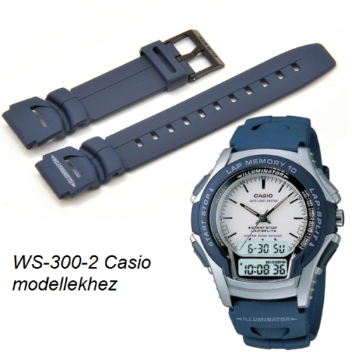 WS-300-2 Casio kék műanyag szíj