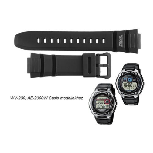 WV-200-1 AE-2000W-AE-2100W Casio fekete műanyag szíj