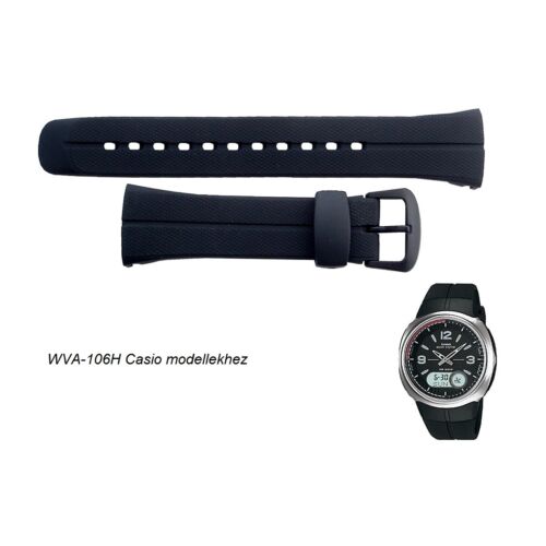 WVA-106 Casio fekete műanyag szíj