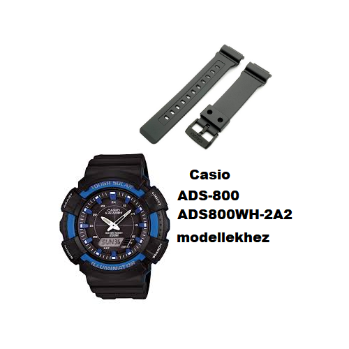 AD-S800, ADS800WH-2A2 Casio fekete műanyag szíj