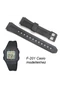 F-201 Casio fekete műanyag szíj